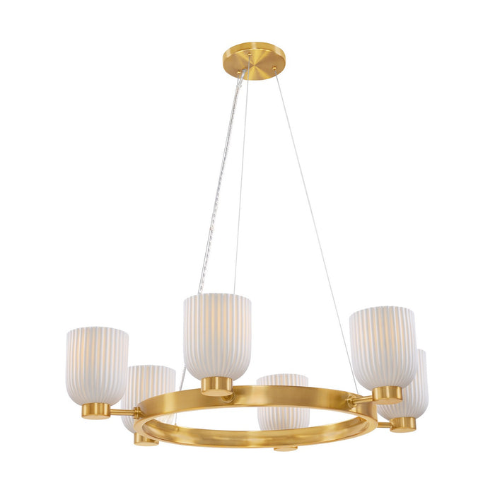 Savoy House 1-3170-6-322 Six Light Chandelier, Warm Brass