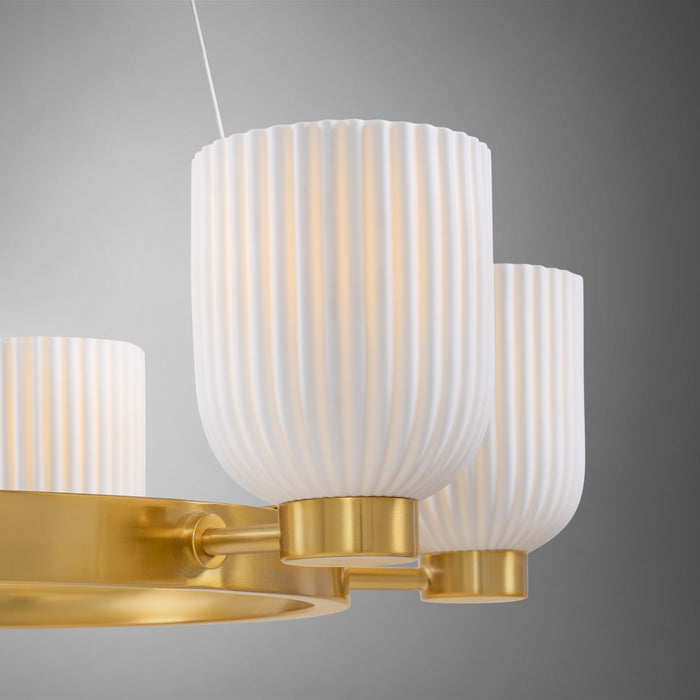 Savoy House 1-3170-6-322 Six Light Chandelier, Warm Brass