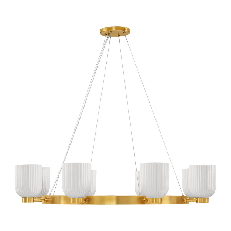 Savoy House 1-3173-8-322 Eight Light Chandelier, Warm Brass