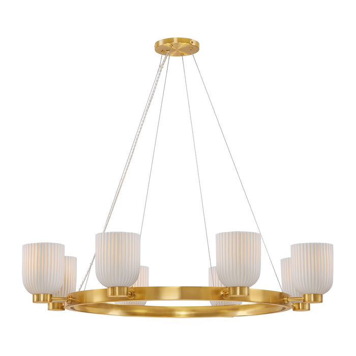 Savoy House 1-3173-8-322 Eight Light Chandelier, Warm Brass