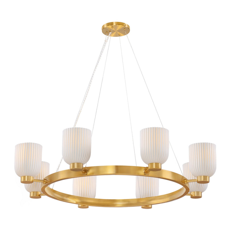 Savoy House 1-3173-8-322 Eight Light Chandelier, Warm Brass
