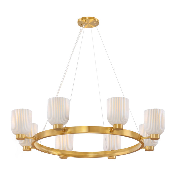 Savoy House 1-3173-8-322 Eight Light Chandelier, Warm Brass