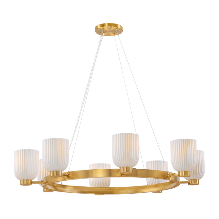 Savoy House 1-3173-8-322 Eight Light Chandelier, Warm Brass