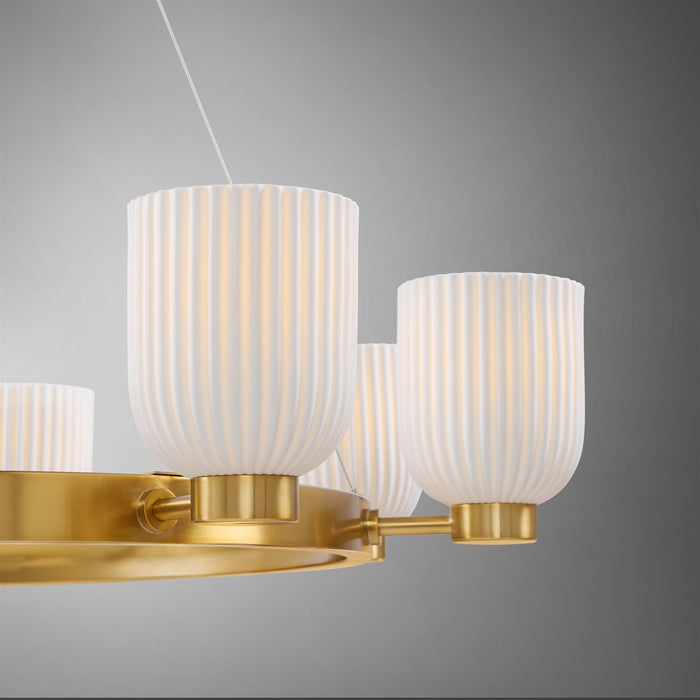 Savoy House 1-3173-8-322 Eight Light Chandelier, Warm Brass