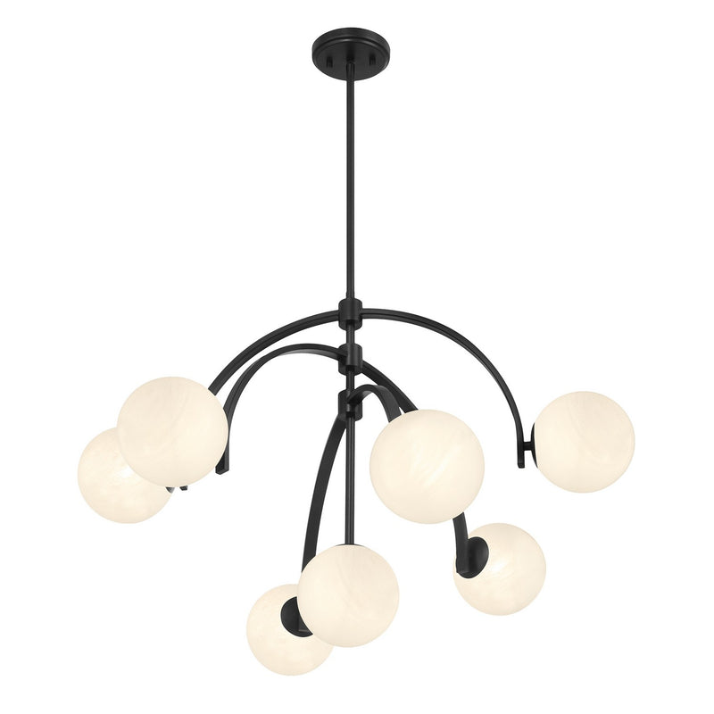 Savoy House 1-3319-7-89 Seven Light Chandelier, Matte Black