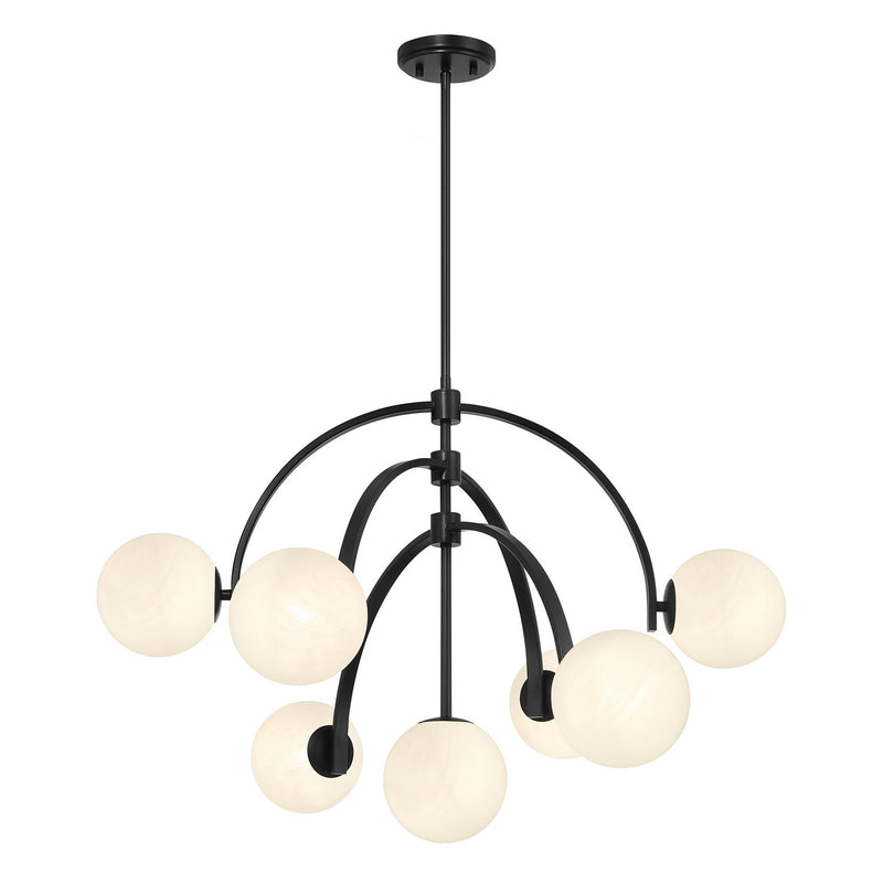 Savoy House 1-3319-7-89 Seven Light Chandelier, Matte Black