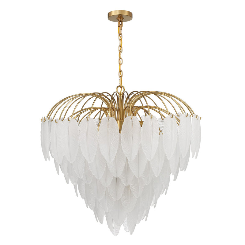 Savoy House 1-3504-9-322 Nine Light Chandelier, Warm Brass