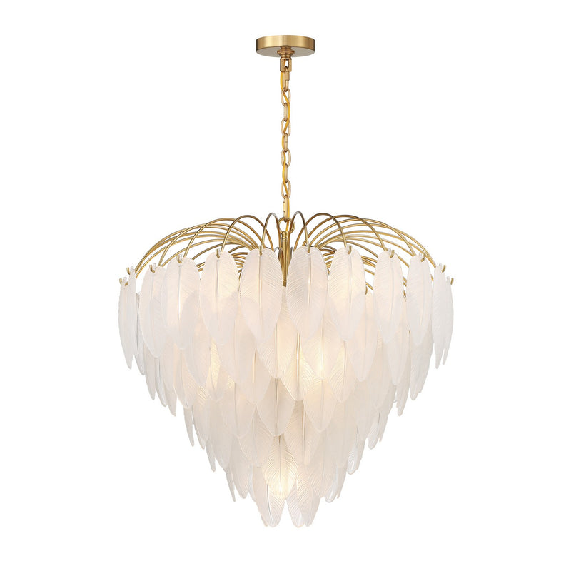 Savoy House 1-3504-9-322 Nine Light Chandelier, Warm Brass