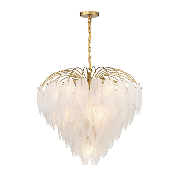 Savoy House 1-3504-9-322 Nine Light Chandelier, Warm Brass