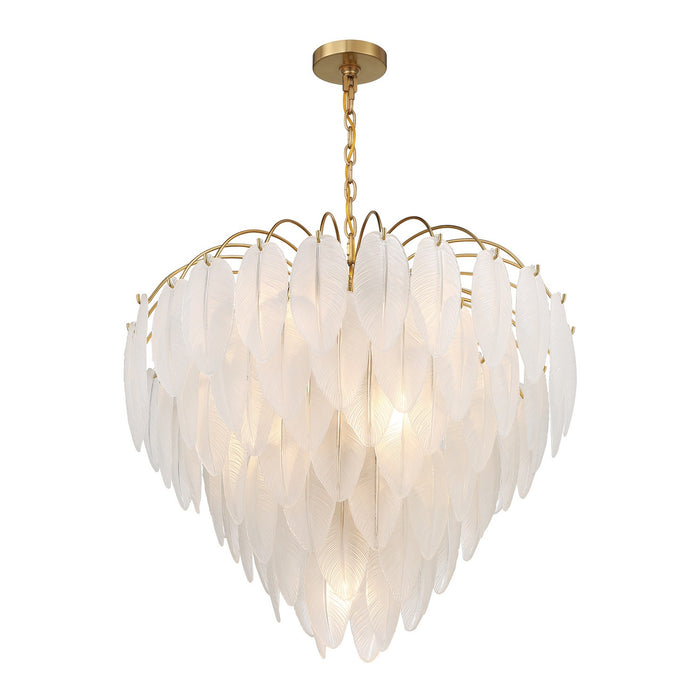 Savoy House 1-3504-9-322 Nine Light Chandelier, Warm Brass