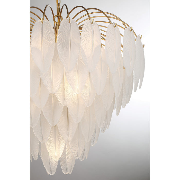Savoy House 1-3504-9-322 Nine Light Chandelier, Warm Brass