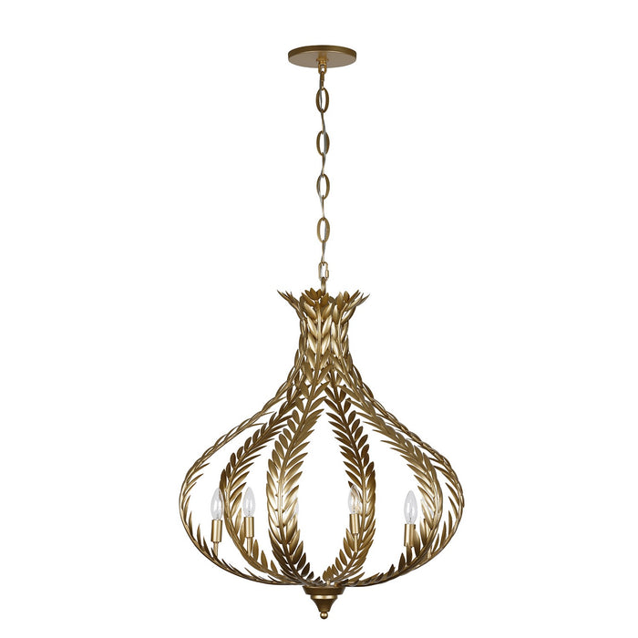 Savoy House 1-4000-6-31 Six Light Chandelier, Grecian Gold