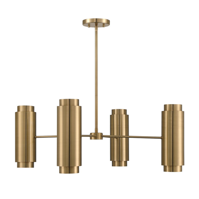 Savoy House 1-4180-8-127 Eight Light Chandelier, Noble Brass