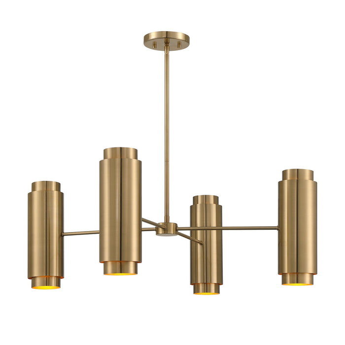 Savoy House 1-4180-8-127 Eight Light Chandelier, Noble Brass
