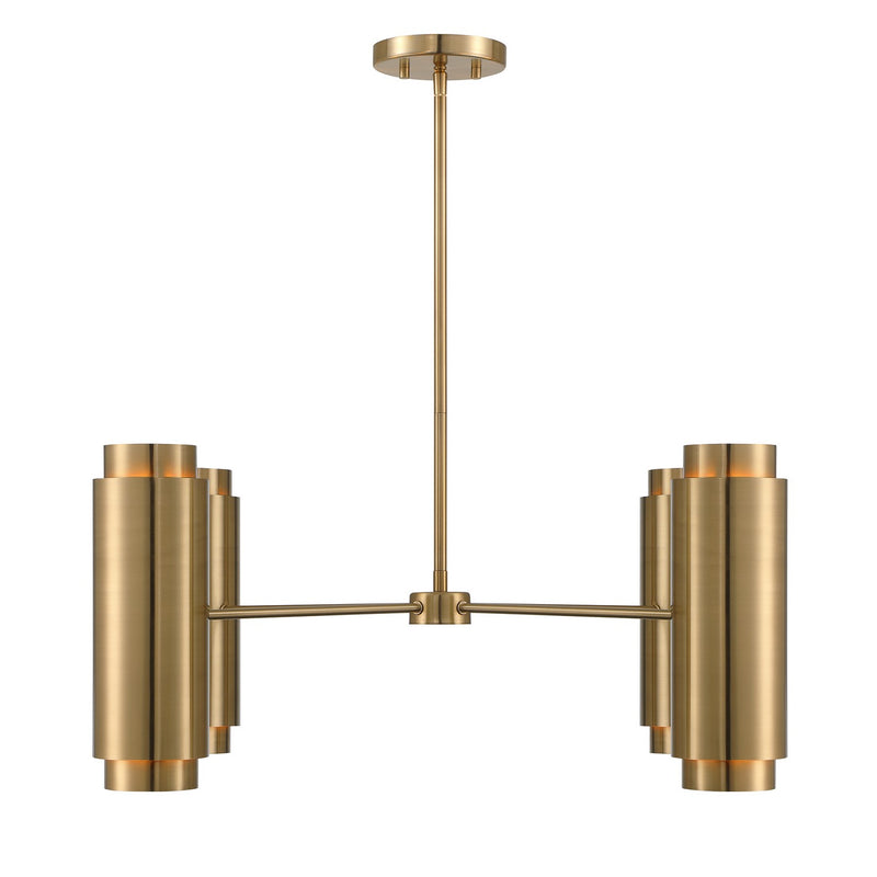 Savoy House 1-4180-8-127 Eight Light Chandelier, Noble Brass