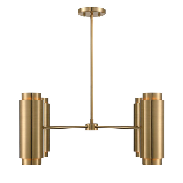 Savoy House 1-4180-8-127 Eight Light Chandelier, Noble Brass
