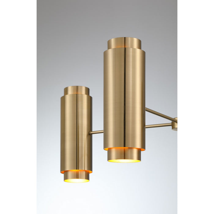 Savoy House 1-4180-8-127 Eight Light Chandelier, Noble Brass