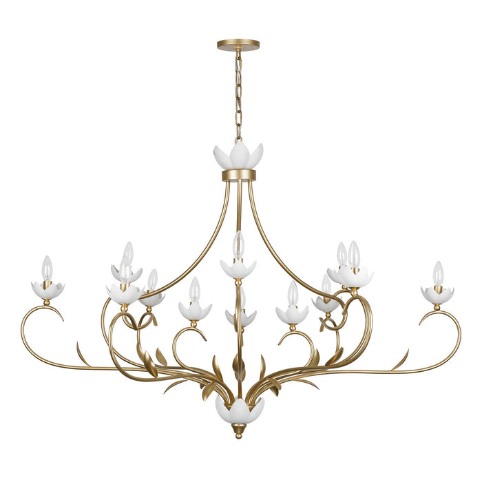 Savoy House 1-5186-12-59 12 Light Chandelier, French Gold and White Cashmere