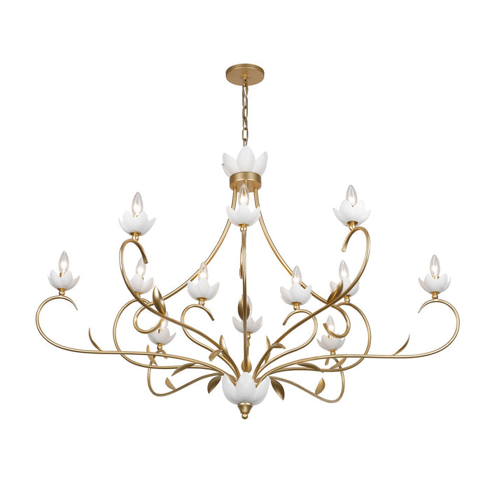 Savoy House 1-5186-12-59 12 Light Chandelier, French Gold and White Cashmere