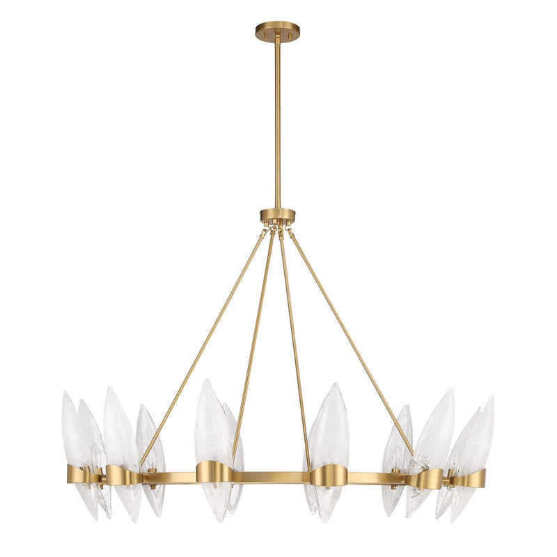 Savoy House 1-5504-12-322 12 Light Chandelier, Warm Brass