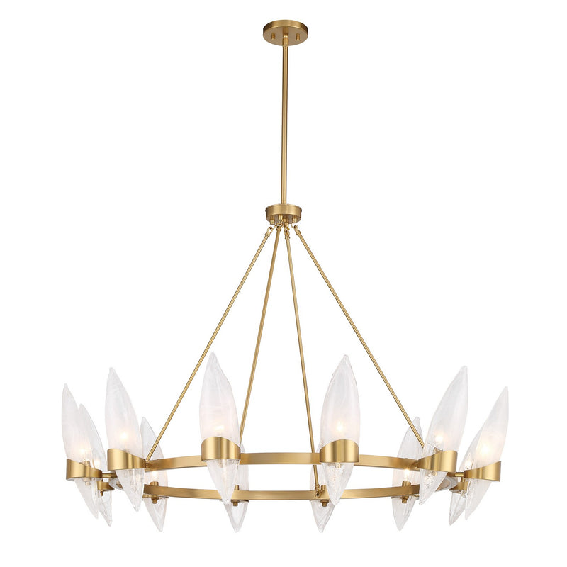 Savoy House 1-5504-12-322 12 Light Chandelier, Warm Brass