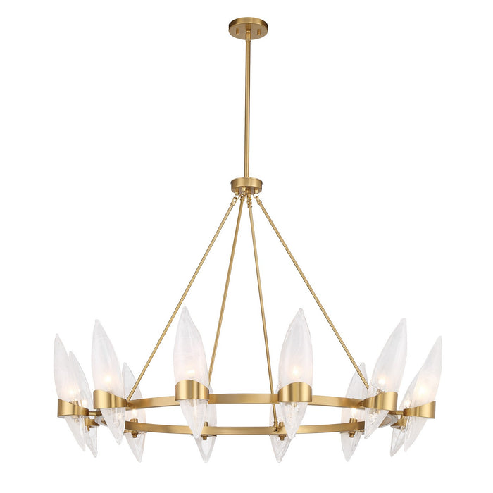 Savoy House 1-5504-12-322 12 Light Chandelier, Warm Brass