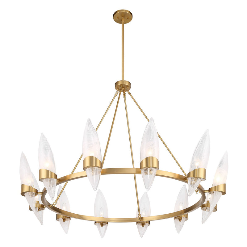 Savoy House 1-5504-12-322 12 Light Chandelier, Warm Brass