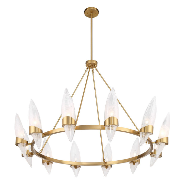 Savoy House 1-5504-12-322 12 Light Chandelier, Warm Brass