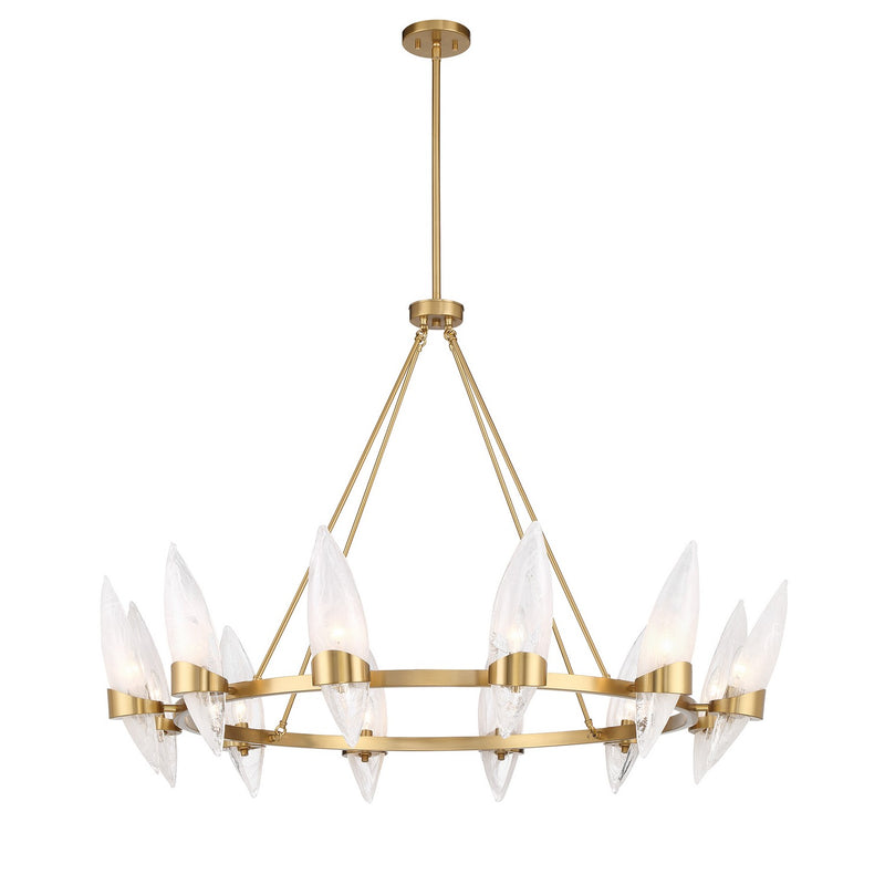 Savoy House 1-5504-12-322 12 Light Chandelier, Warm Brass