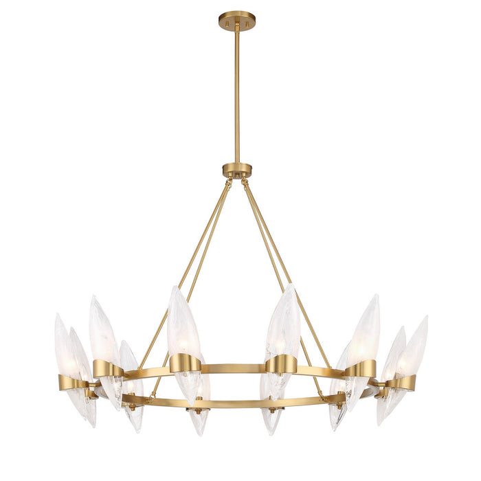 Savoy House 1-5504-12-322 12 Light Chandelier, Warm Brass