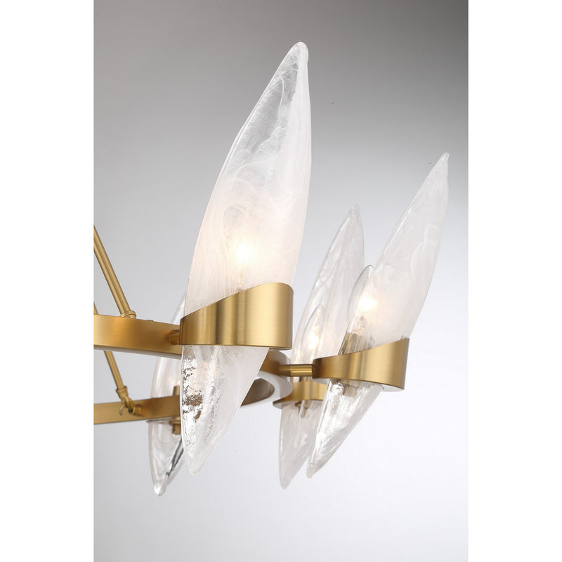 Savoy House 1-5504-12-322 12 Light Chandelier, Warm Brass