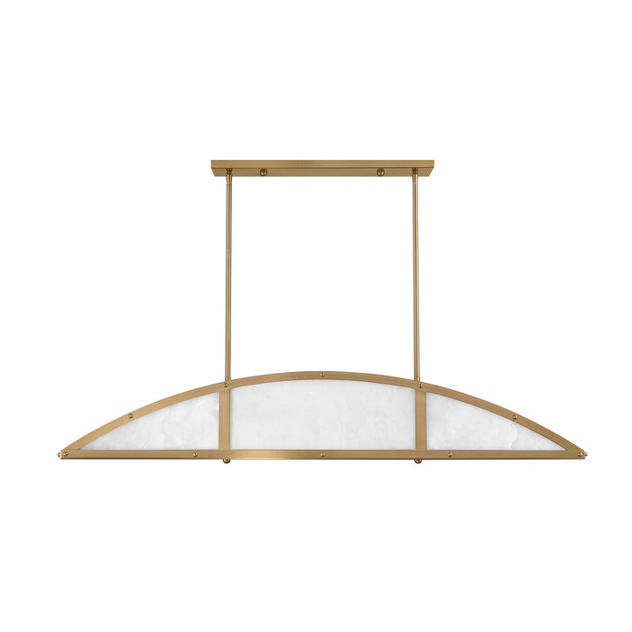 Savoy House 1-6219-4-322 Four Light Linear Chandelier, Warm Brass
