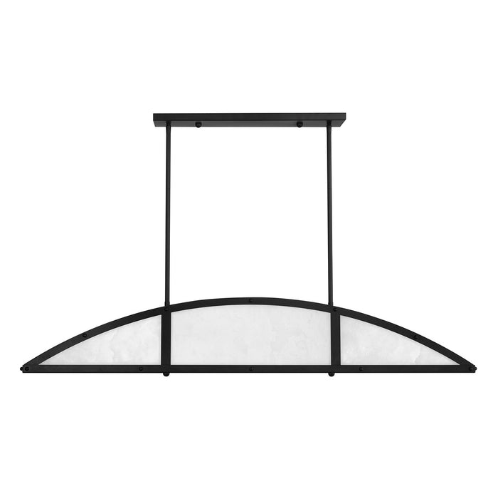 Savoy House 1-6219-4-89 Four Light Linear Chandelier, Matte Black