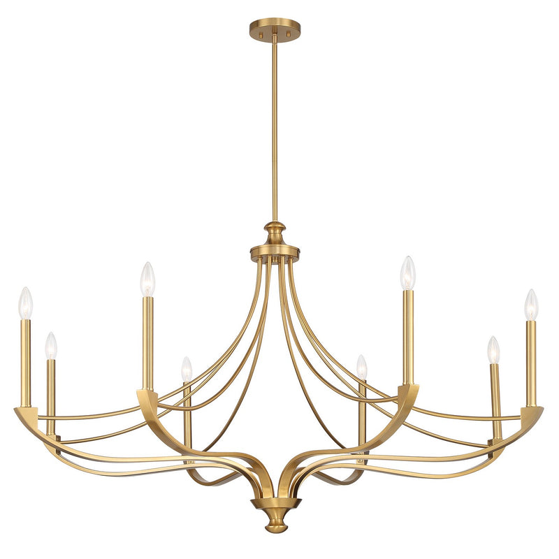 Savoy House 1-6415-8-322 Eight Light Chandelier, Warm Brass
