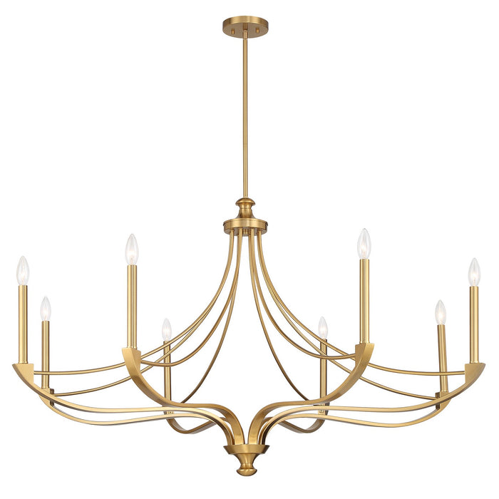 Savoy House 1-6415-8-322 Eight Light Chandelier, Warm Brass