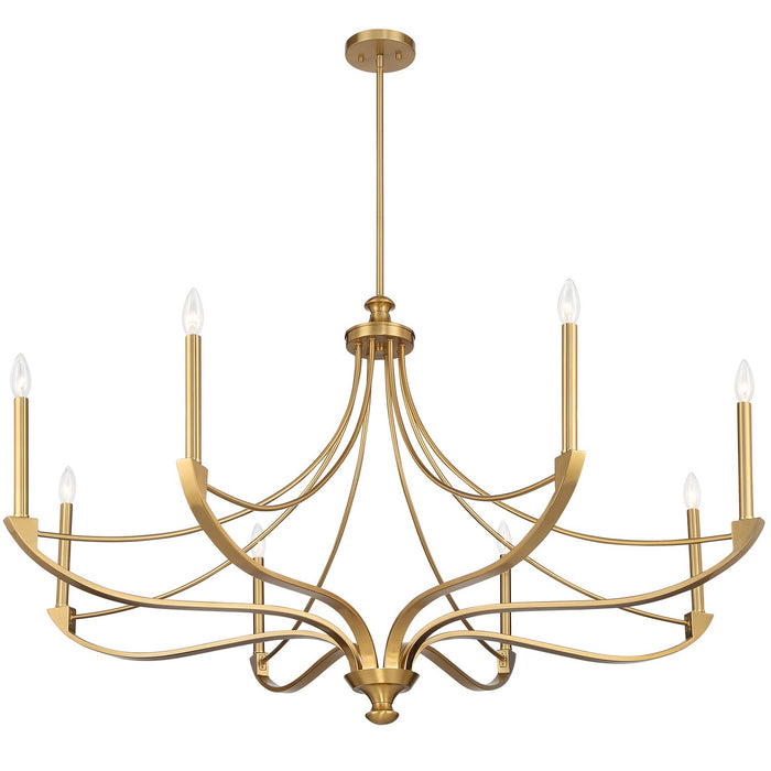 Savoy House 1-6415-8-322 Eight Light Chandelier, Warm Brass