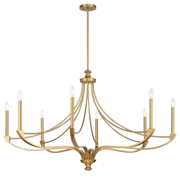 Savoy House 1-6415-8-322 Eight Light Chandelier, Warm Brass