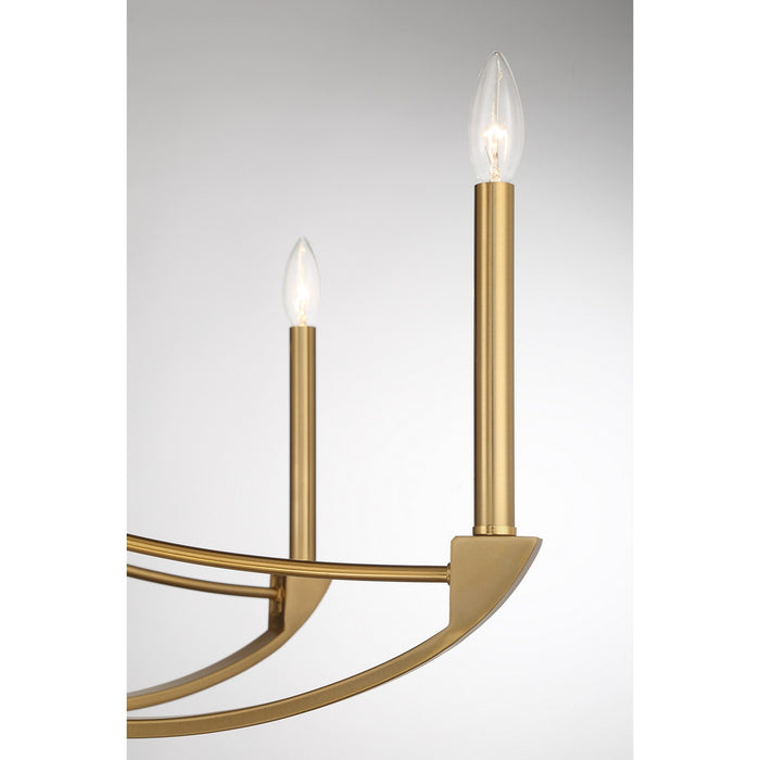Savoy House 1-6415-8-322 Eight Light Chandelier, Warm Brass