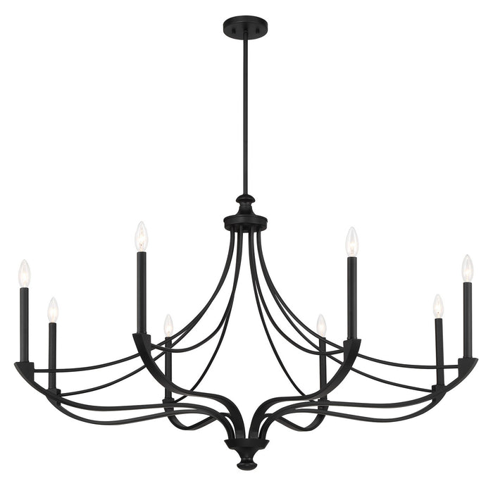 Savoy House 1-6415-8-89 Eight Light Chandelier, Matte Black