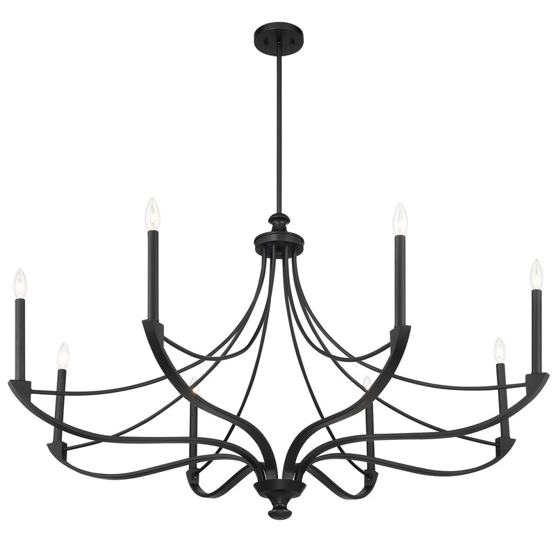 Savoy House 1-6415-8-89 Eight Light Chandelier, Matte Black