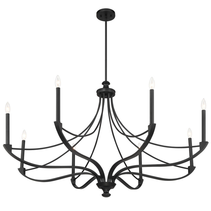 Savoy House 1-6415-8-89 Eight Light Chandelier, Matte Black