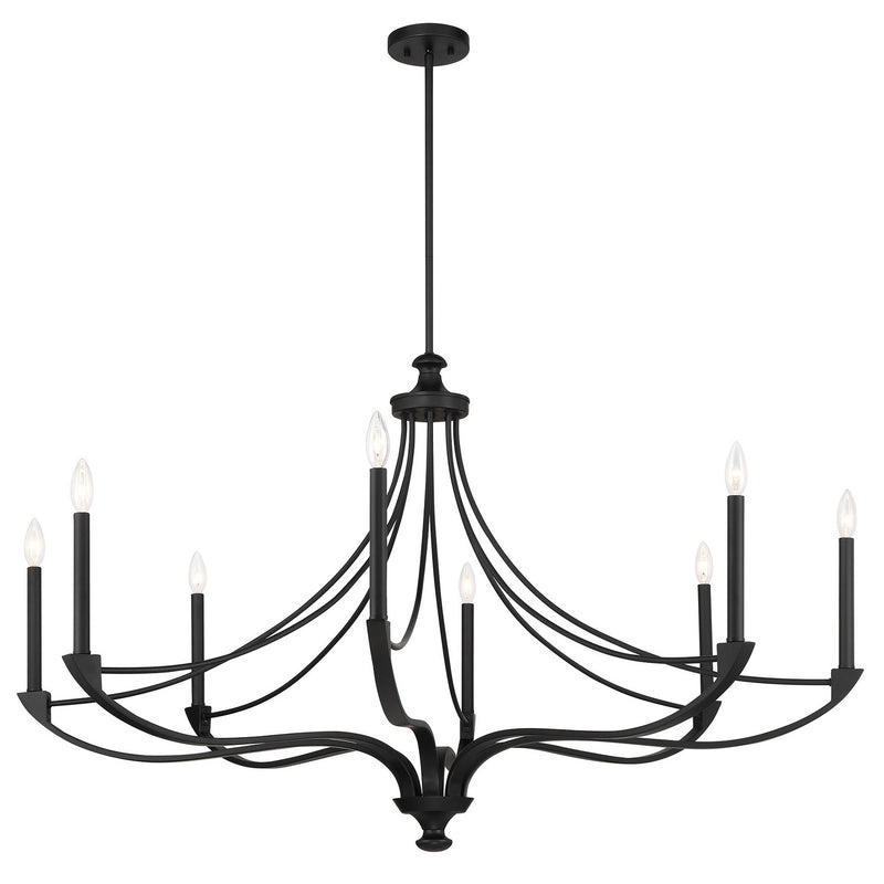 Savoy House 1-6415-8-89 Eight Light Chandelier, Matte Black