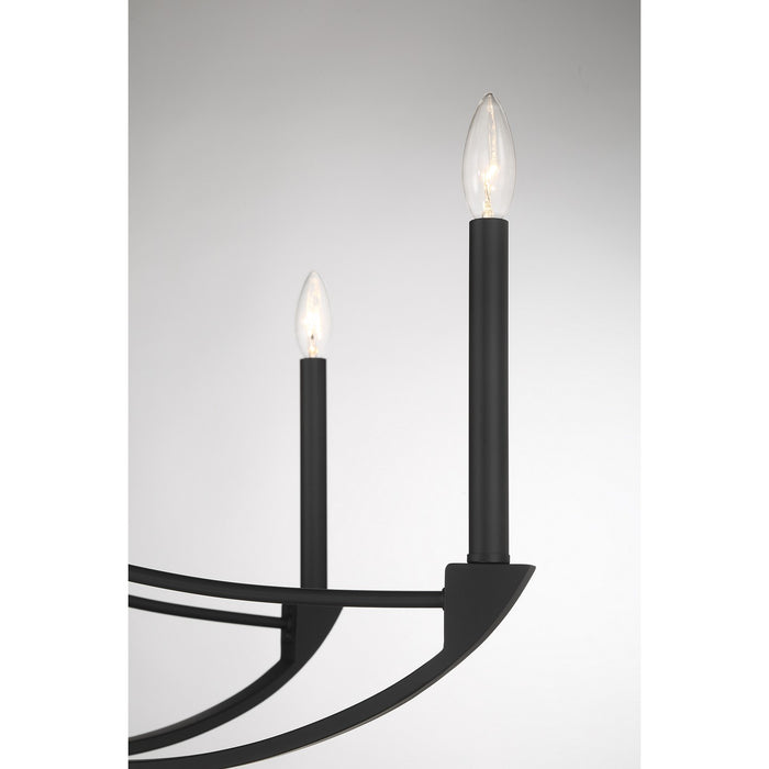 Savoy House 1-6415-8-89 Eight Light Chandelier, Matte Black