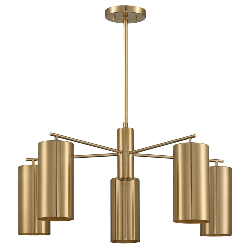 Savoy House 1-6508-5-127 Five Light Chandelier, Noble Brass