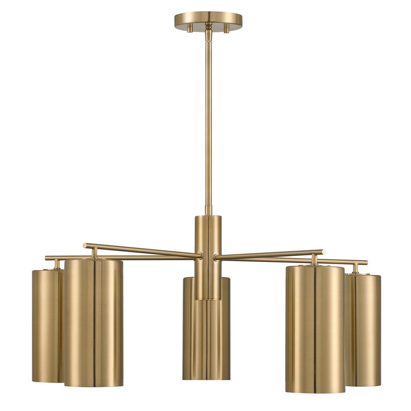 Savoy House 1-6508-5-127 Five Light Chandelier, Noble Brass