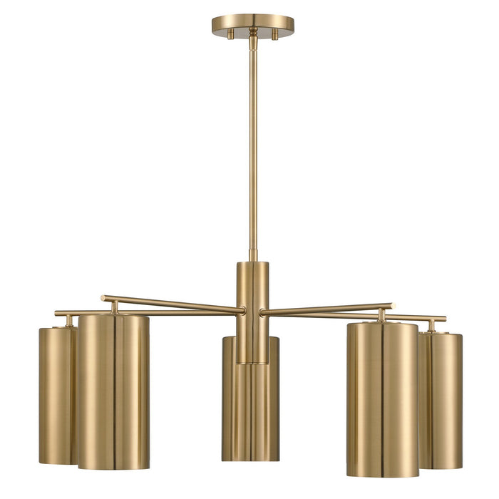 Savoy House 1-6508-5-127 Five Light Chandelier, Noble Brass