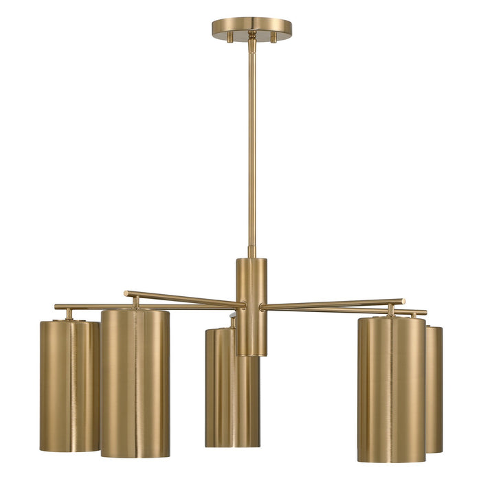 Savoy House 1-6508-5-127 Five Light Chandelier, Noble Brass