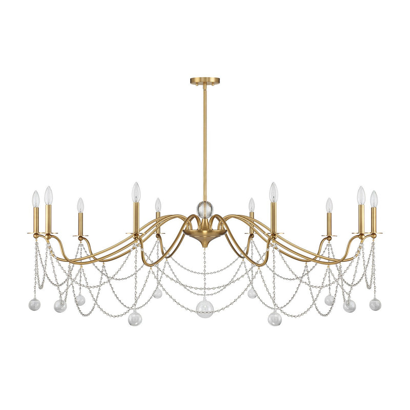 Savoy House 1-7504-10-322 Ten Light Chandelier, Warm Brass