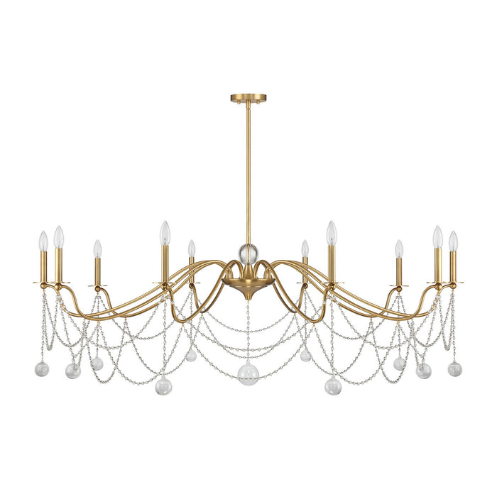 Savoy House 1-7504-10-322 Ten Light Chandelier, Warm Brass