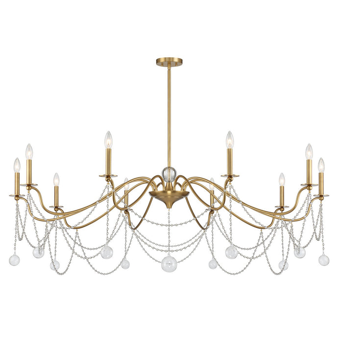 Savoy House 1-7504-10-322 Ten Light Chandelier, Warm Brass